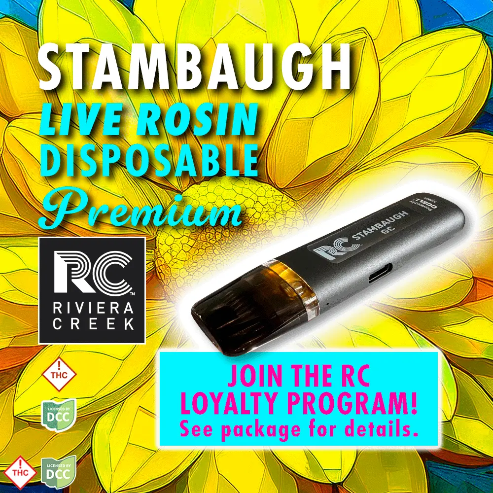 Riviera Creek – Stambaugh Premium GC Disposable/Rechargeable Live Rosin Vape (0.5g)