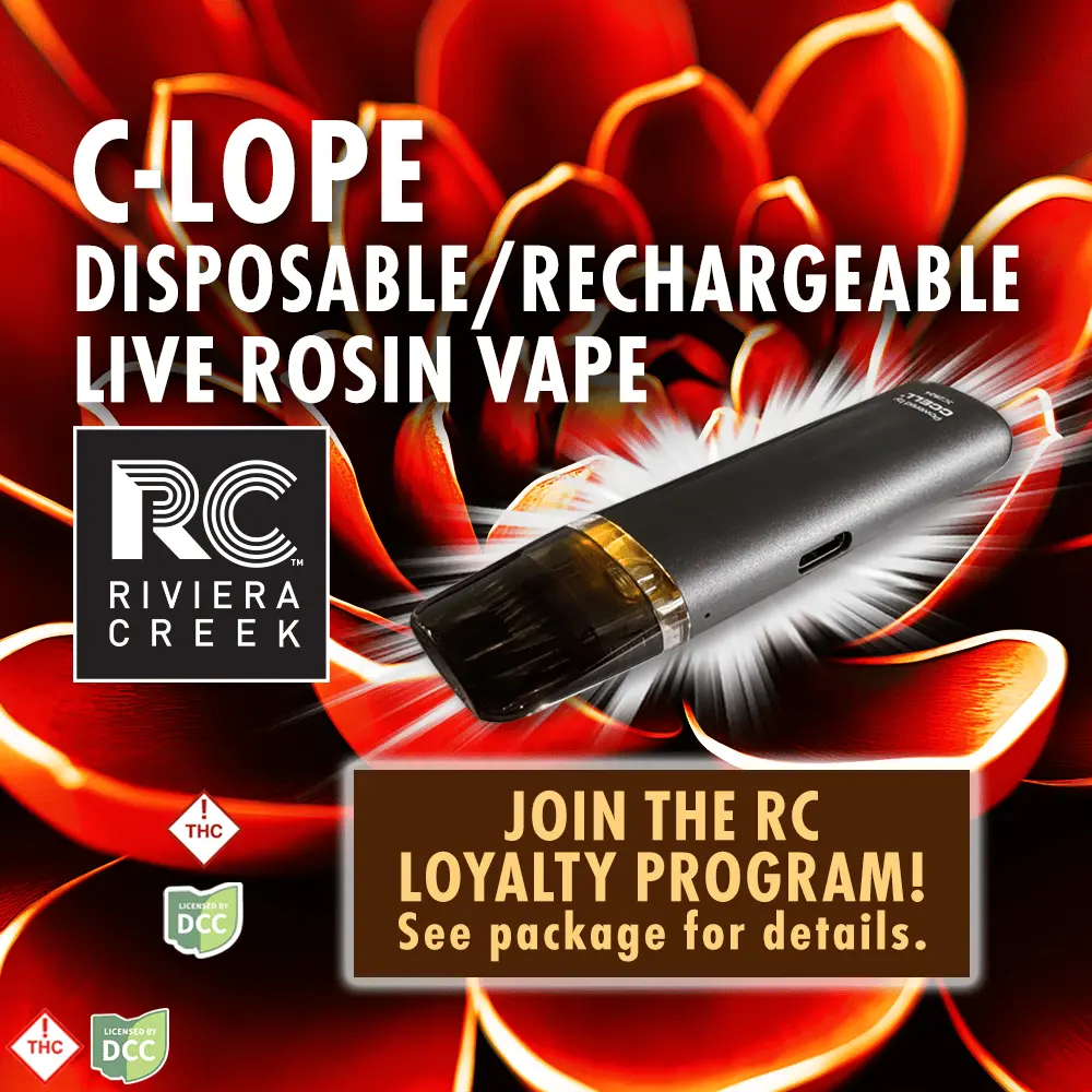 Riviera Creek – C-Lope Disposable/Rechargeable Live Rosin Vape