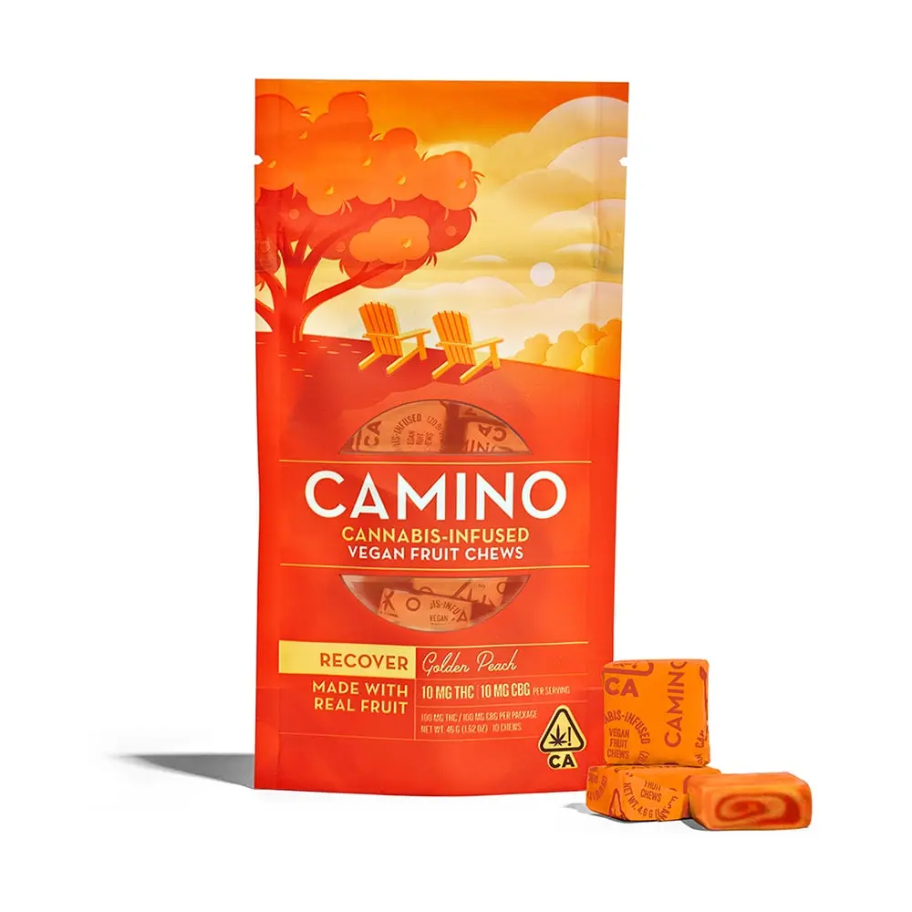 Camino – 1:1 'Recover' Golden Peach [10pk] (100mg THC/100mg CBG)