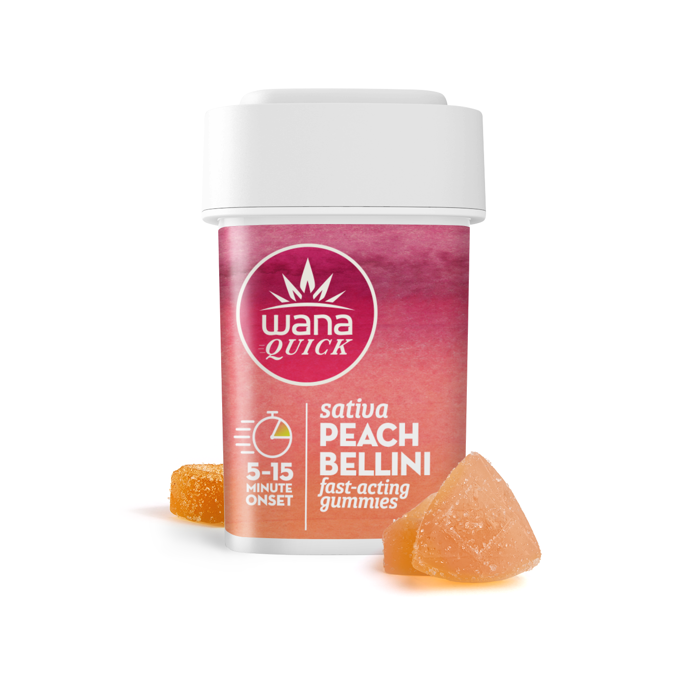 Wana – Peach Bellini - Sativa [10pk] (100mg)