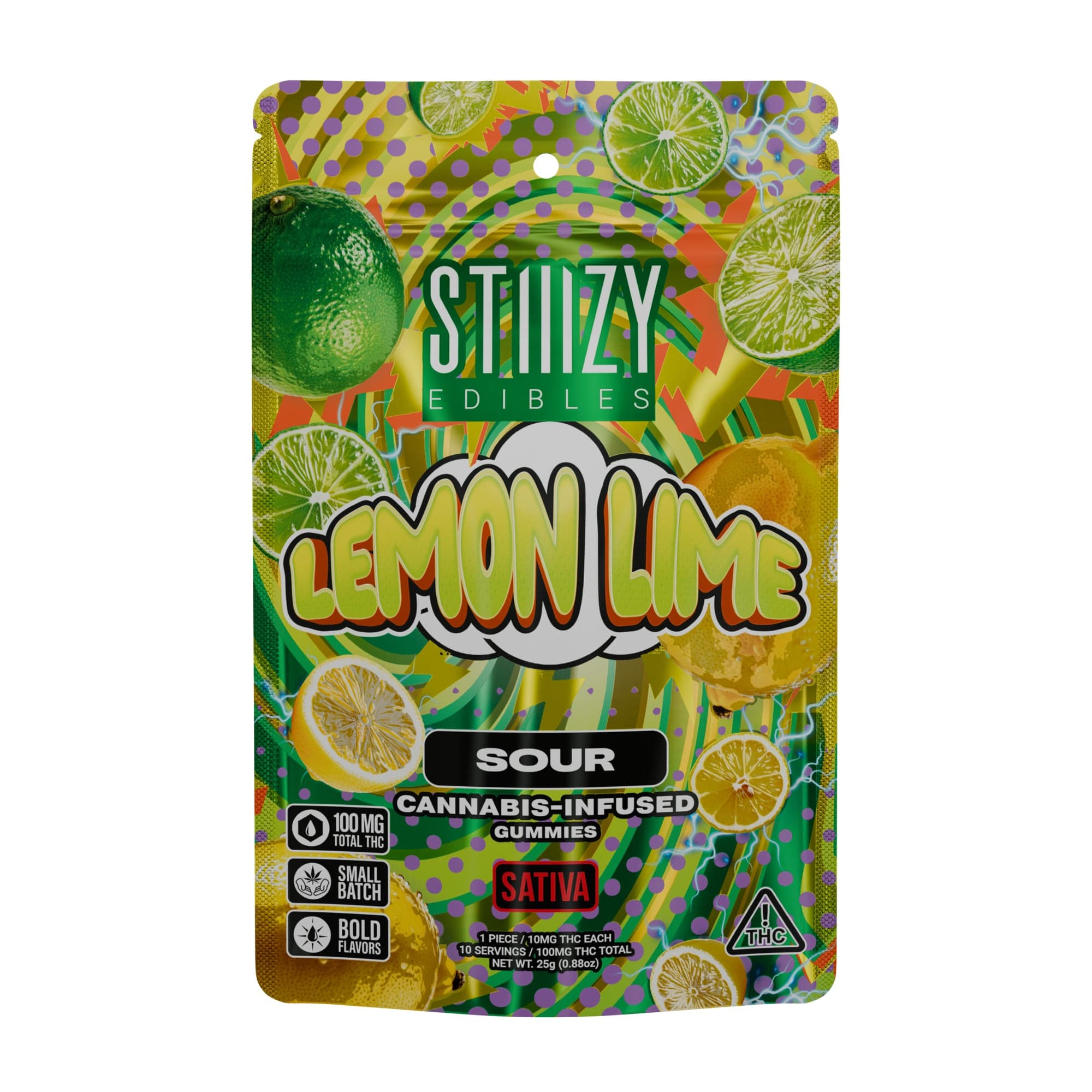 STIIIZY – Sour Lemon Lime [10pk] (100mg)