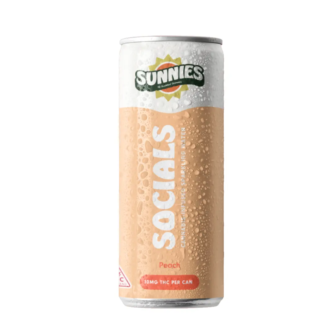 Sunnies – Socials - Peach Sparkling Water - 10mg