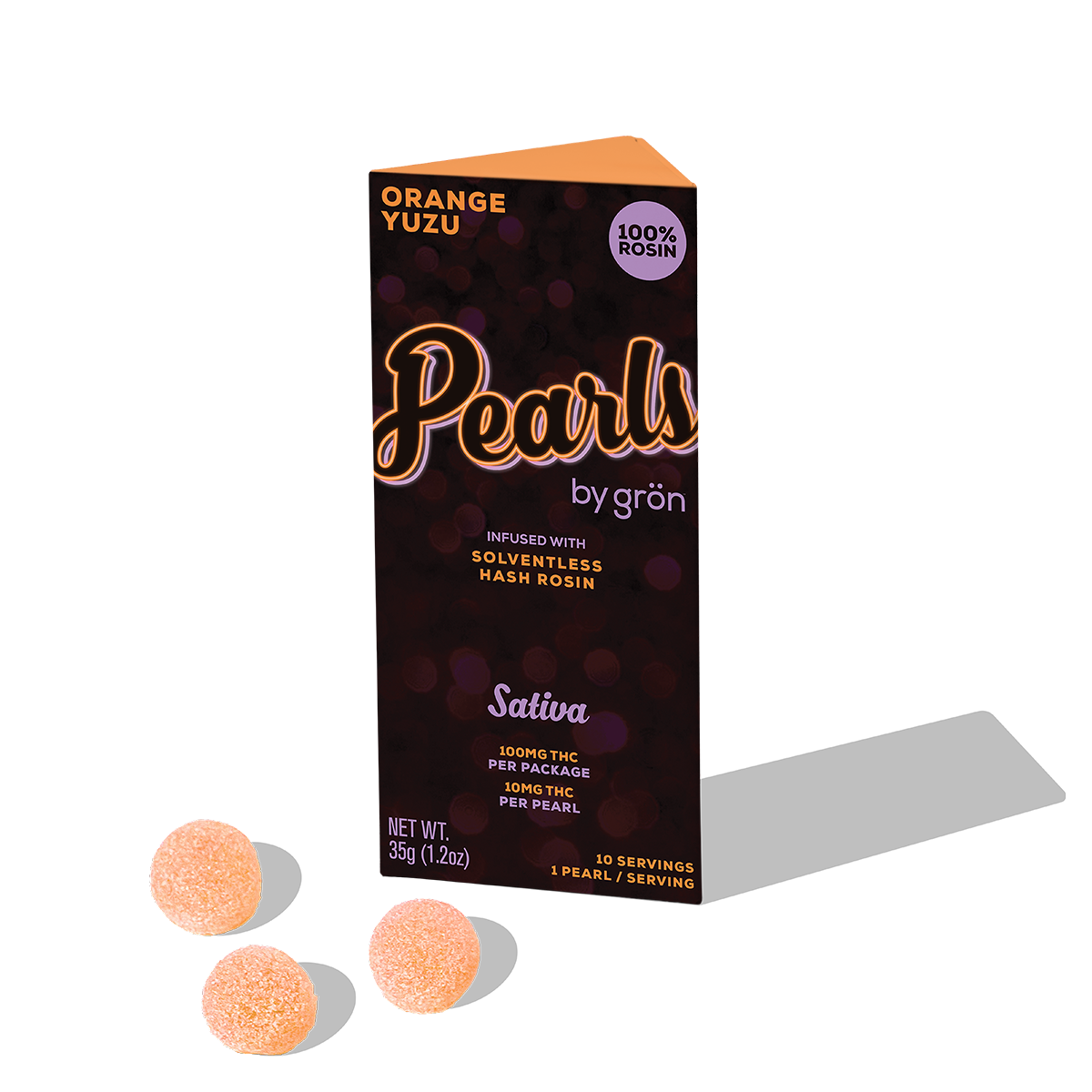 Grön – THC Orange Yuzu Pearls - Sativa (100mg)