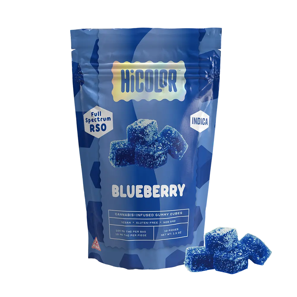 HiCOLOR – Blueberry RSO Gummies [10pk] (100mg)