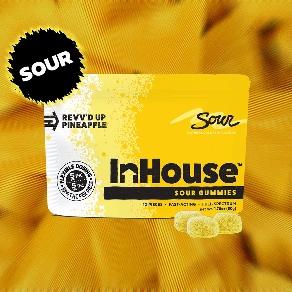 InHouse – Revv'd Up Sour Pineapple [10pk] (100mg)