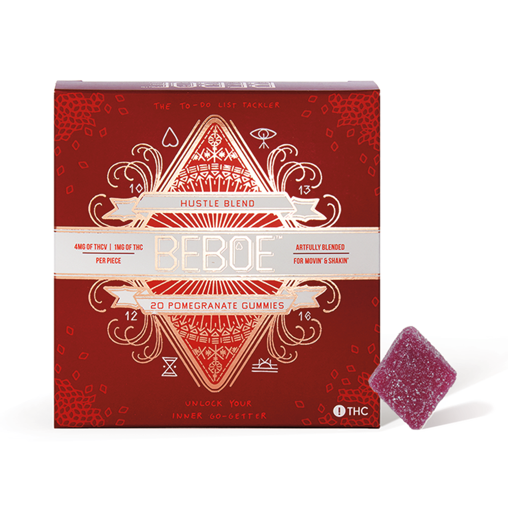 Beboe – Hustle Pomegranate [20pk] (40mg CBD/20mg THC/80mg THCV)