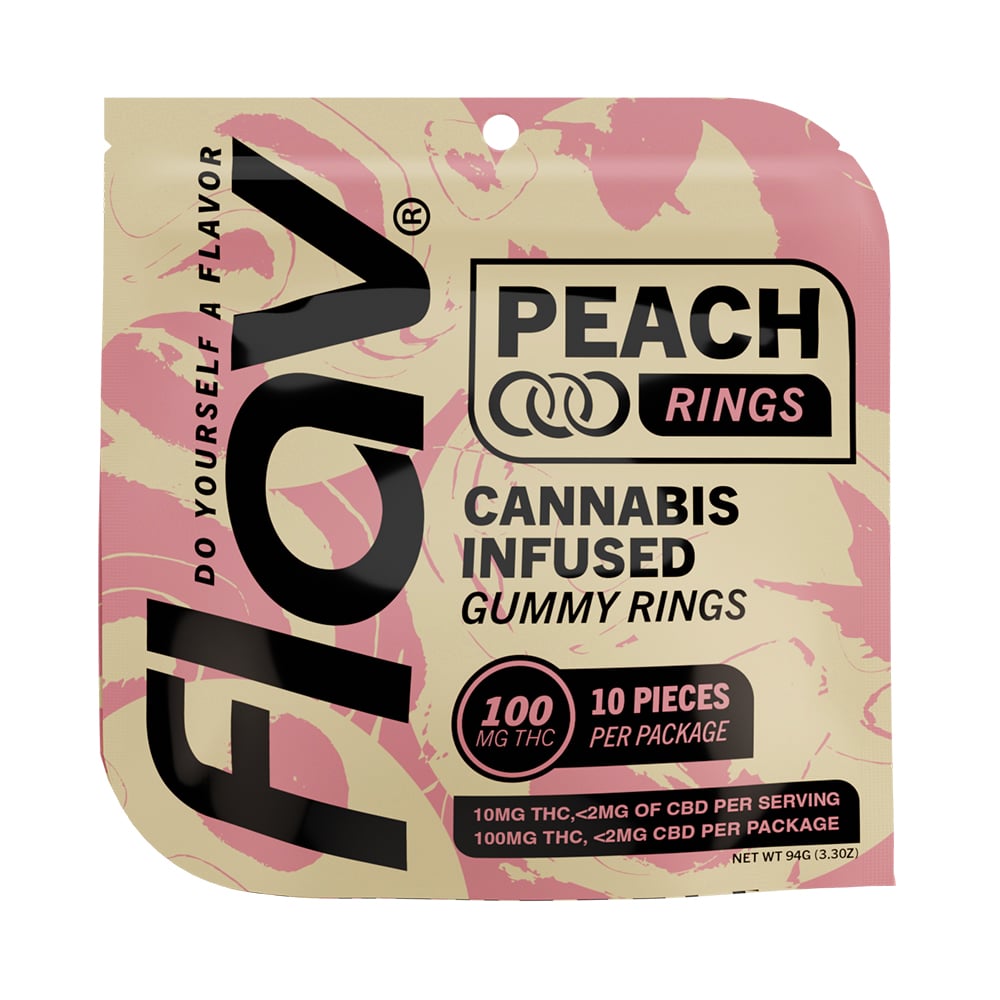 Flav – Peach Ring (10 piece 100mg bag)