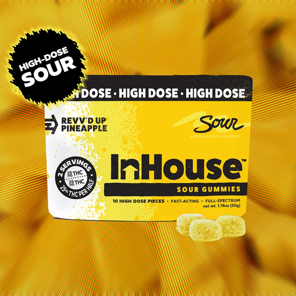 InHouse – Revv'd Up Sour Pineapple [10pk] (500mg)