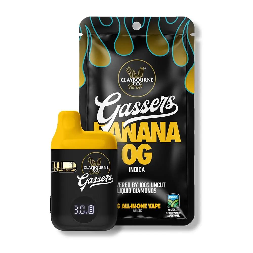 Claybourne – Banana OG (1g) - Gassers All-In-One Liquid Diamonds Vape