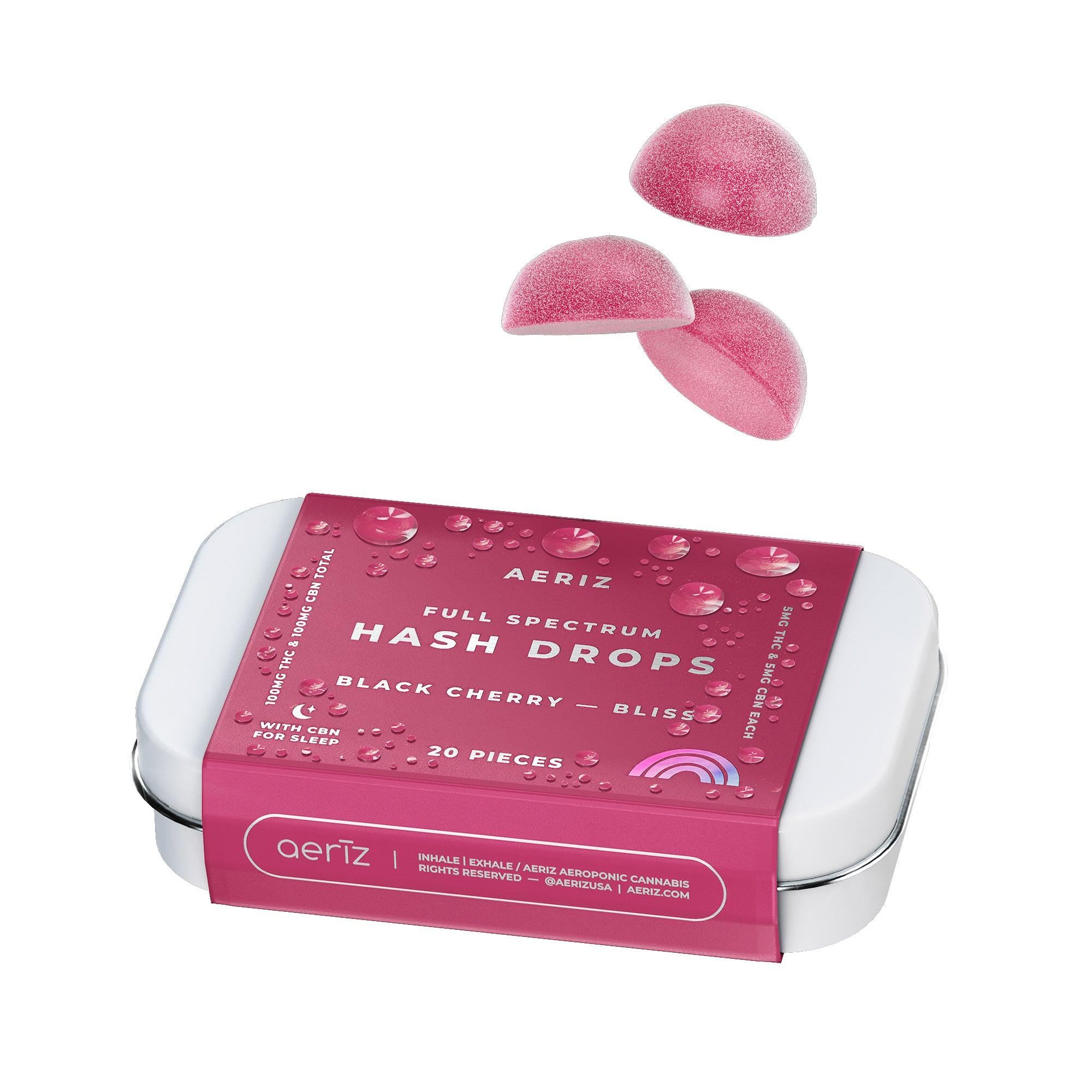 Aeriz – Black Cherry Bliss [20pk] (100mg THC/100mg CBN)