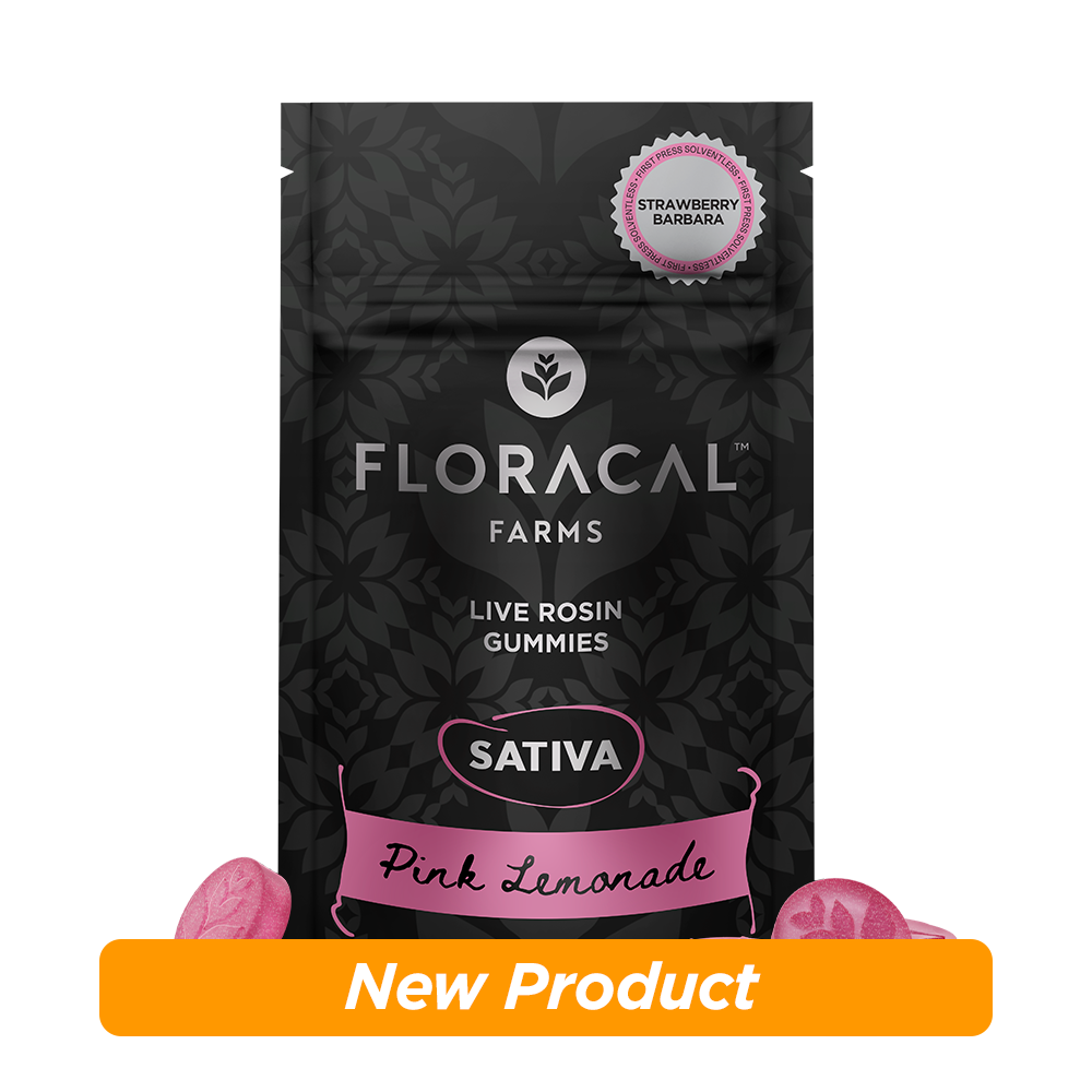 FloraCal™ – Live Rosin Gummies - Pink Lemonade [10pk] (100mg)