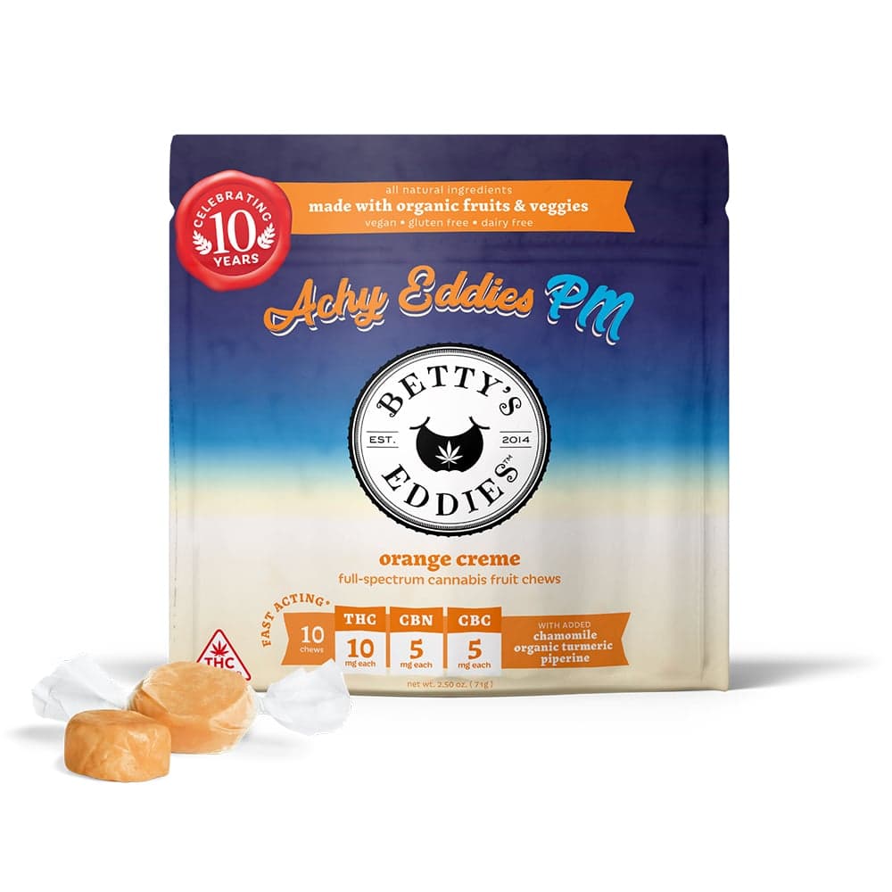 Betty's Eddies – Achy Eddies PM Orange Creme [10pk] (100mg THC/50mg CBN/50mg CBC)