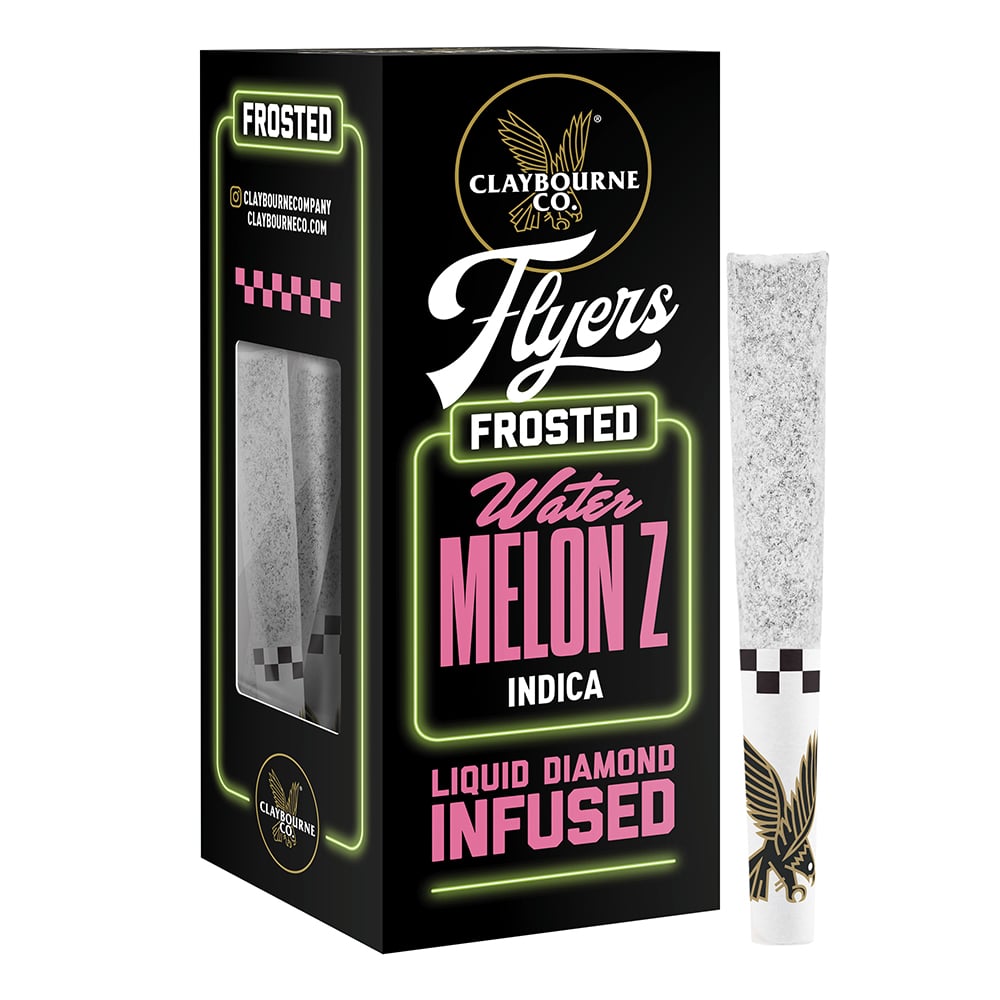 Claybourne – Watermelon Z (2.5g) - Diamond Frosted Flyers Pre-Rolls