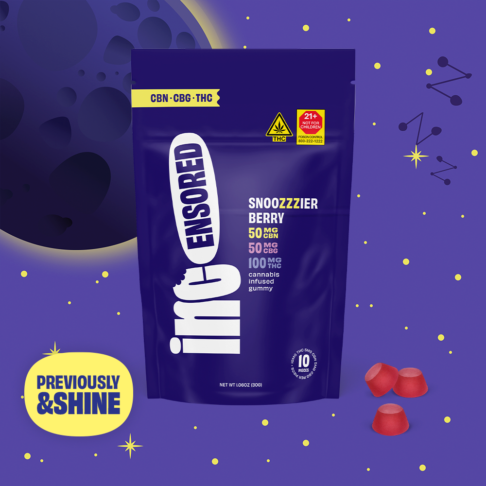 (inc)ensored – 2:1:1 Snoozzierberry + CBN + CBG [10pk] (100mg THC/50mg CBN/50mg CBG)