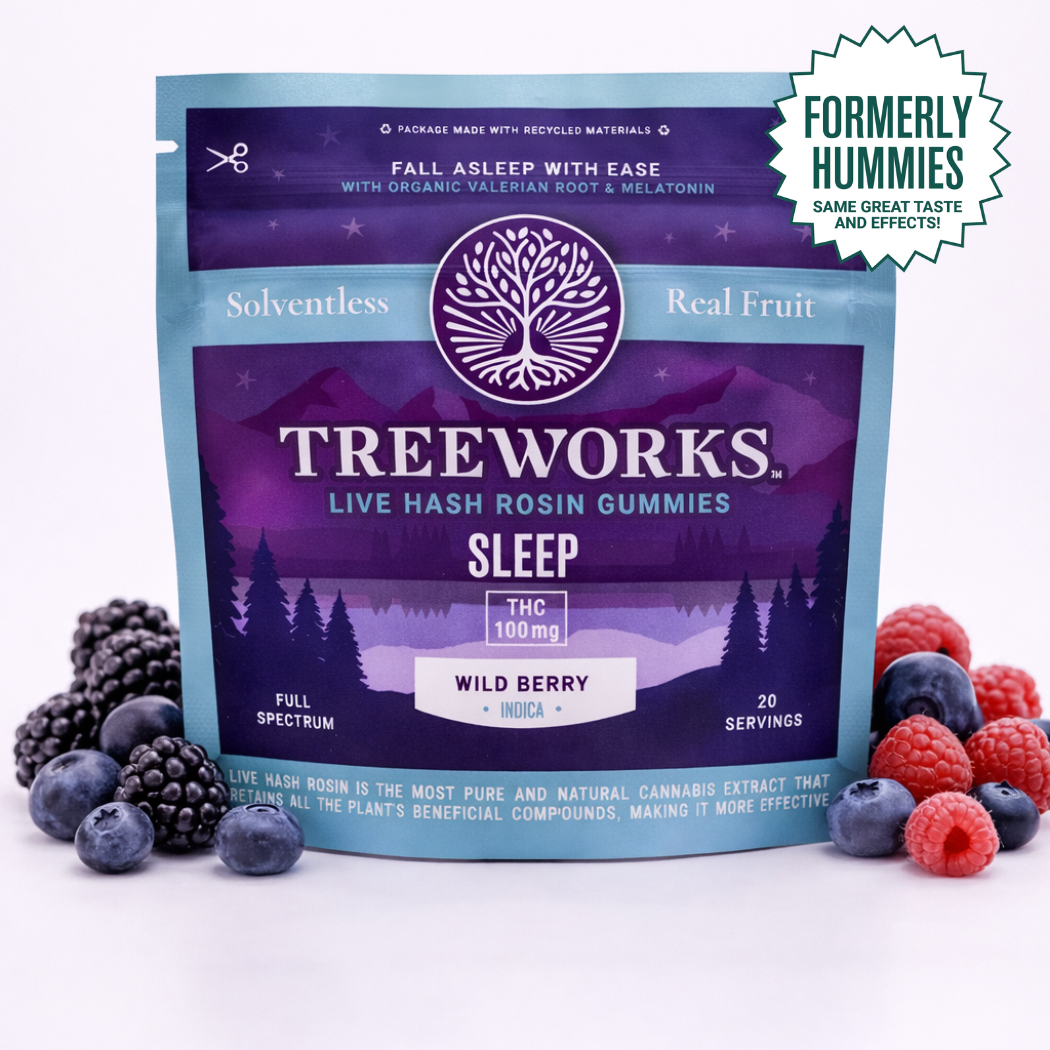 Treeworks – Sleep | Live Hash Rosin Gummies - Indica (100mg) *Formerly Hummies