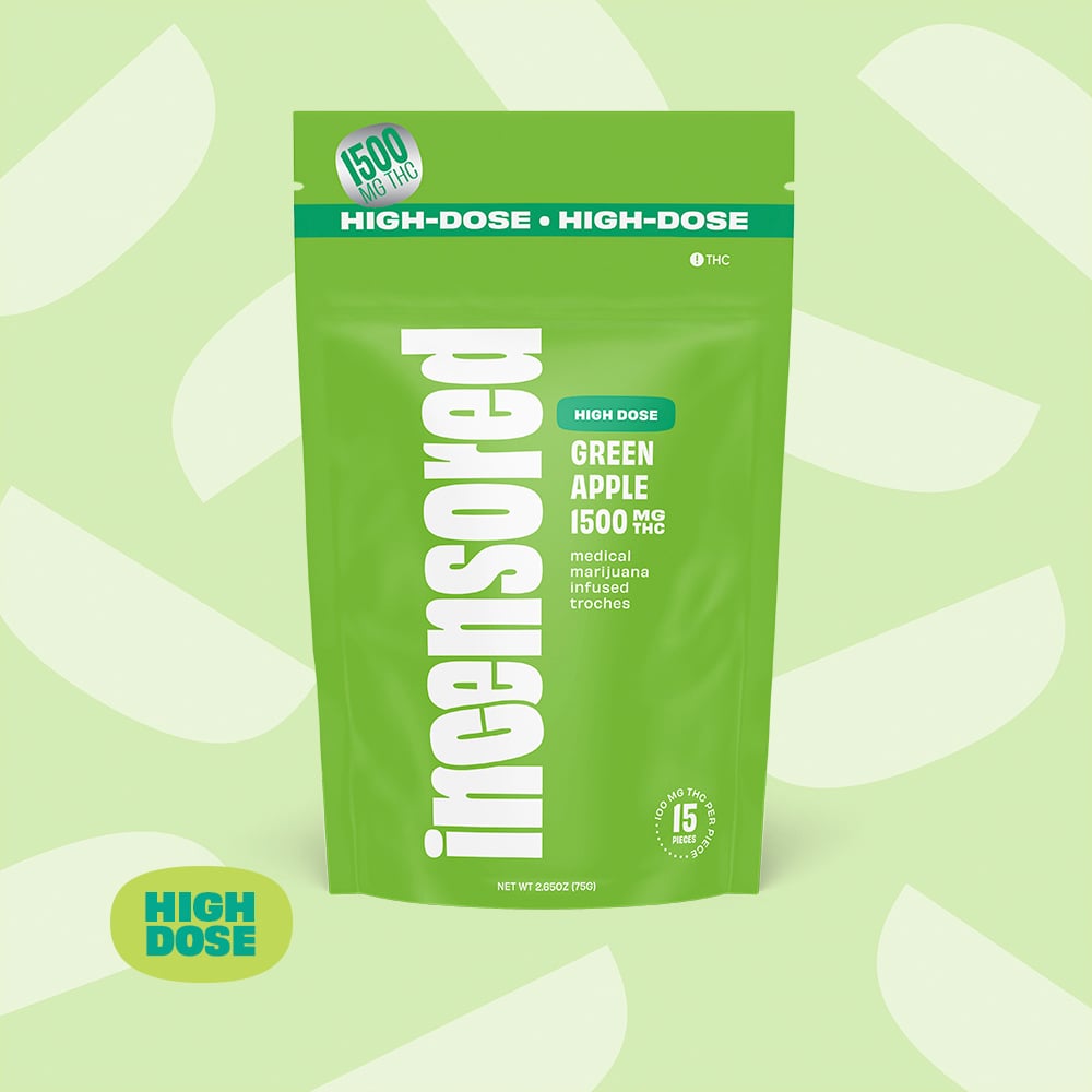 (inc)ensored – Green Apple High Dose [15 Pack] (1500mg)