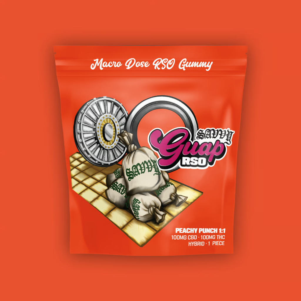 Savvy – Guap RSO - Peachy Punch [1pk] (100mg CBD/100mg THC)