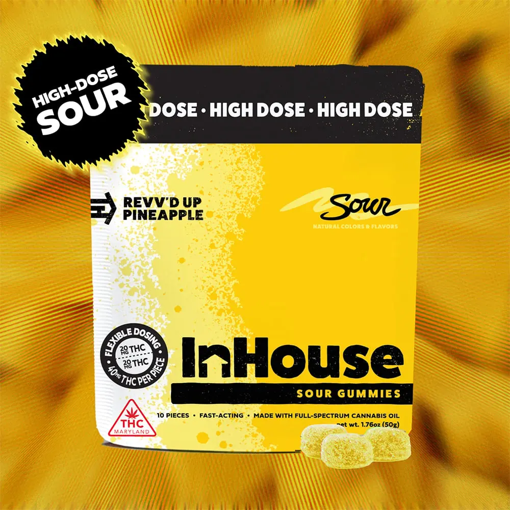 InHouse – Revv'd Up Sour Pineapple [10pk] (400mg)