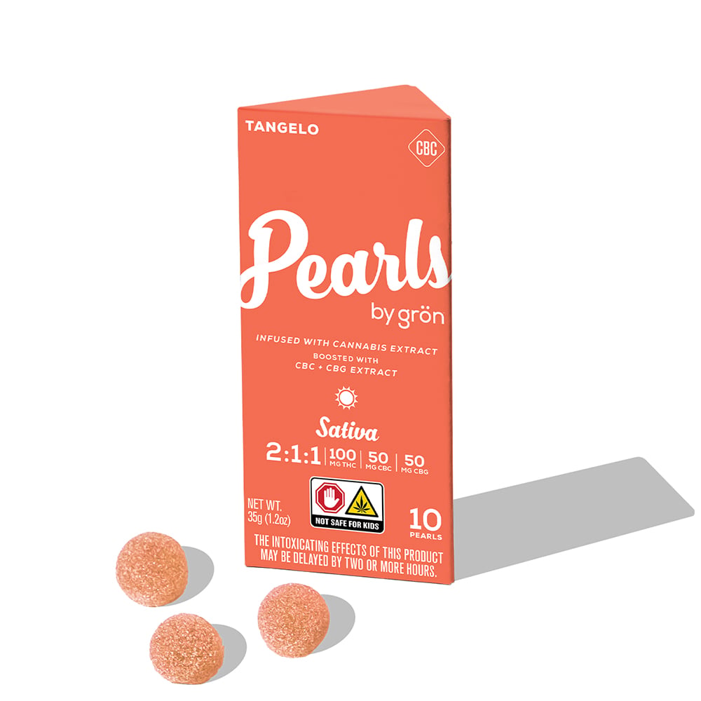Grön – 2:1:1 Tangelo Pearls - Sativa (100mg THC/50mg CBC/50mg CBG)