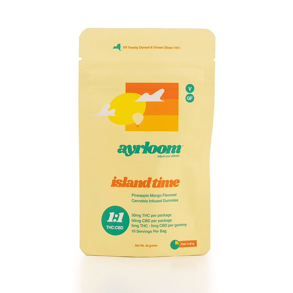 ayrloom – 1:1 Island Time [10pk] (50mg CBD/50mg THC)