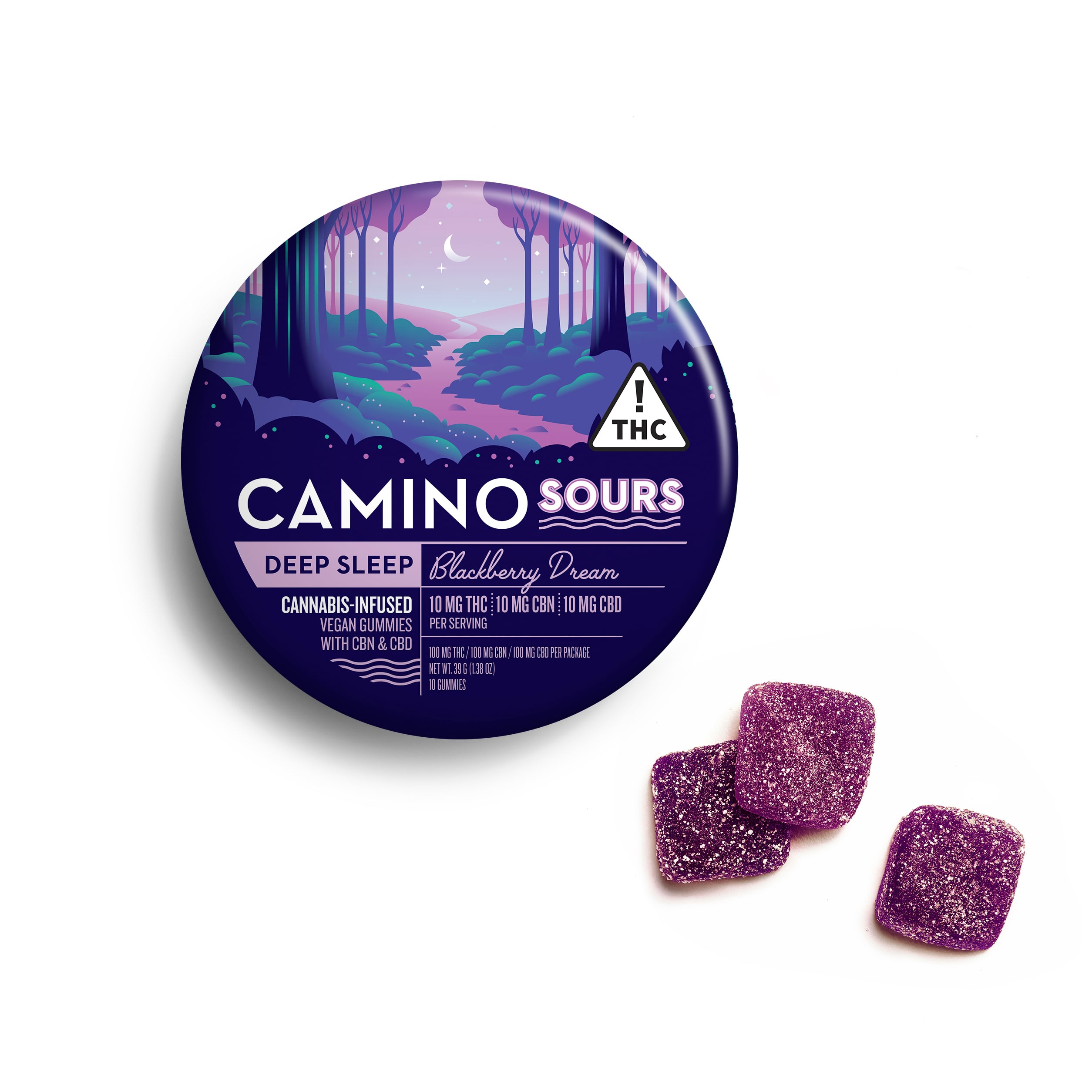 Camino – 1:1:1 'Deep Sleep' Blackberry Dream [10pk] (100mg CBD/100mg THC/100mg CBN)