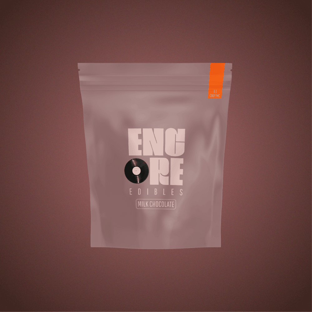 Encore Edibles – 1:1 Milk Chocolate CBD:THC [10pk] (100mg CBD/100mg THC)