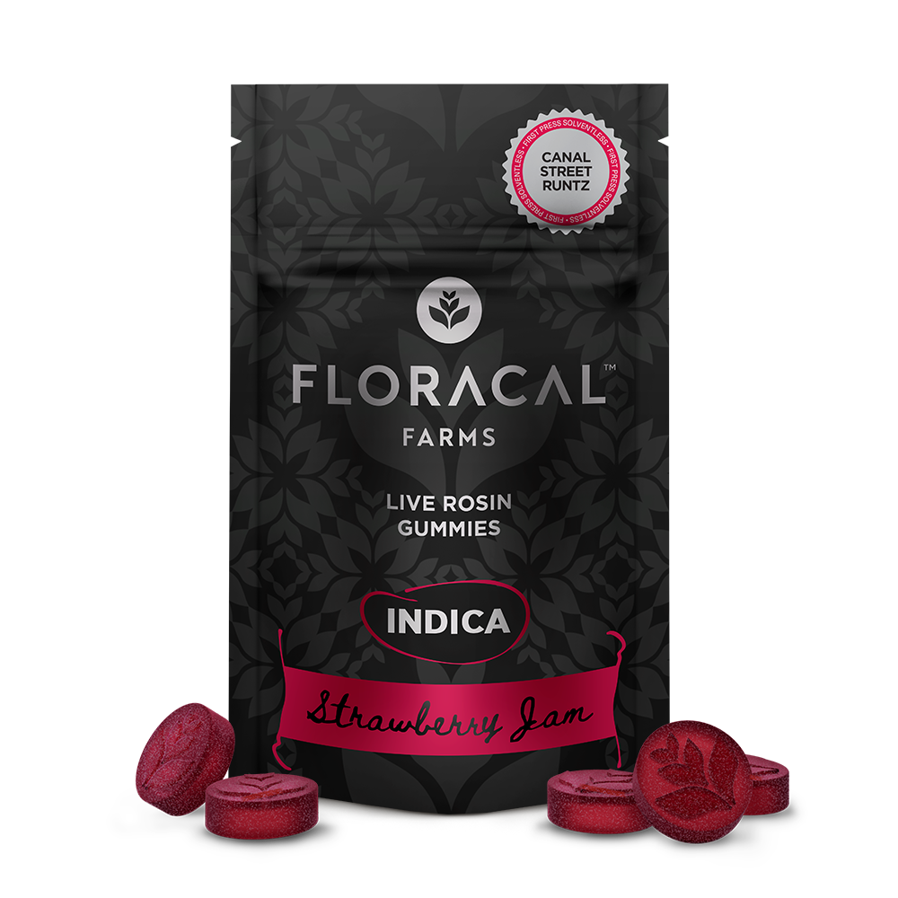 FloraCal™ – Live Rosin Gummies - Strawberry Jam [10pk] (100mg)