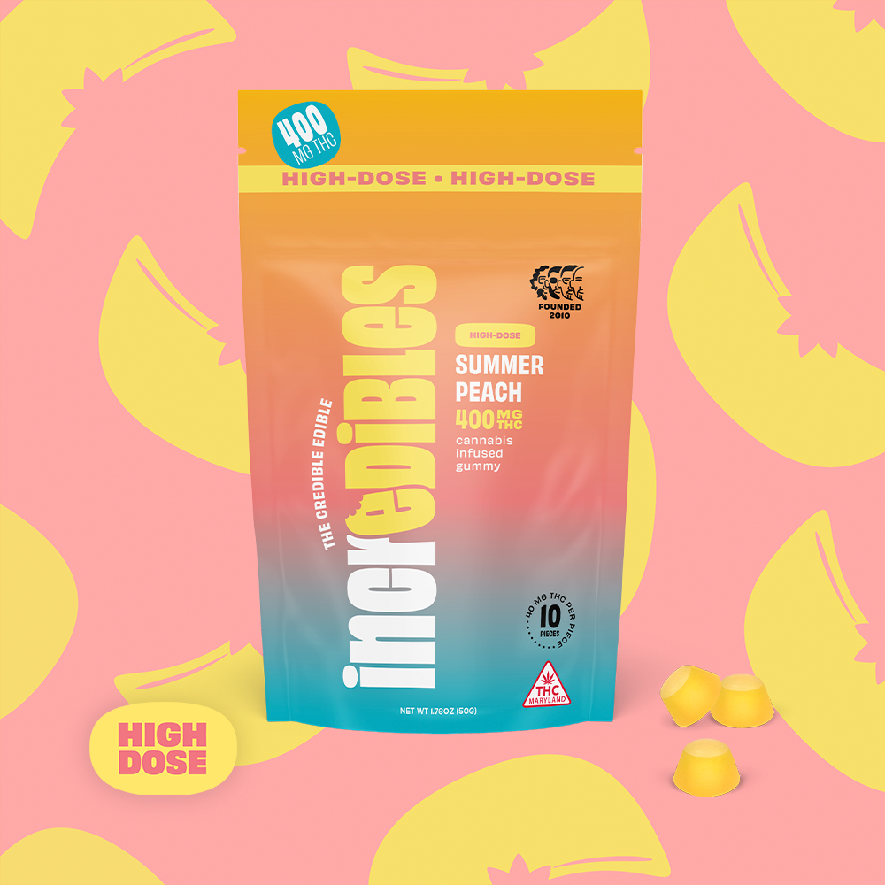 incredibles – Summer Peach High Dose [10pk] (400mg)