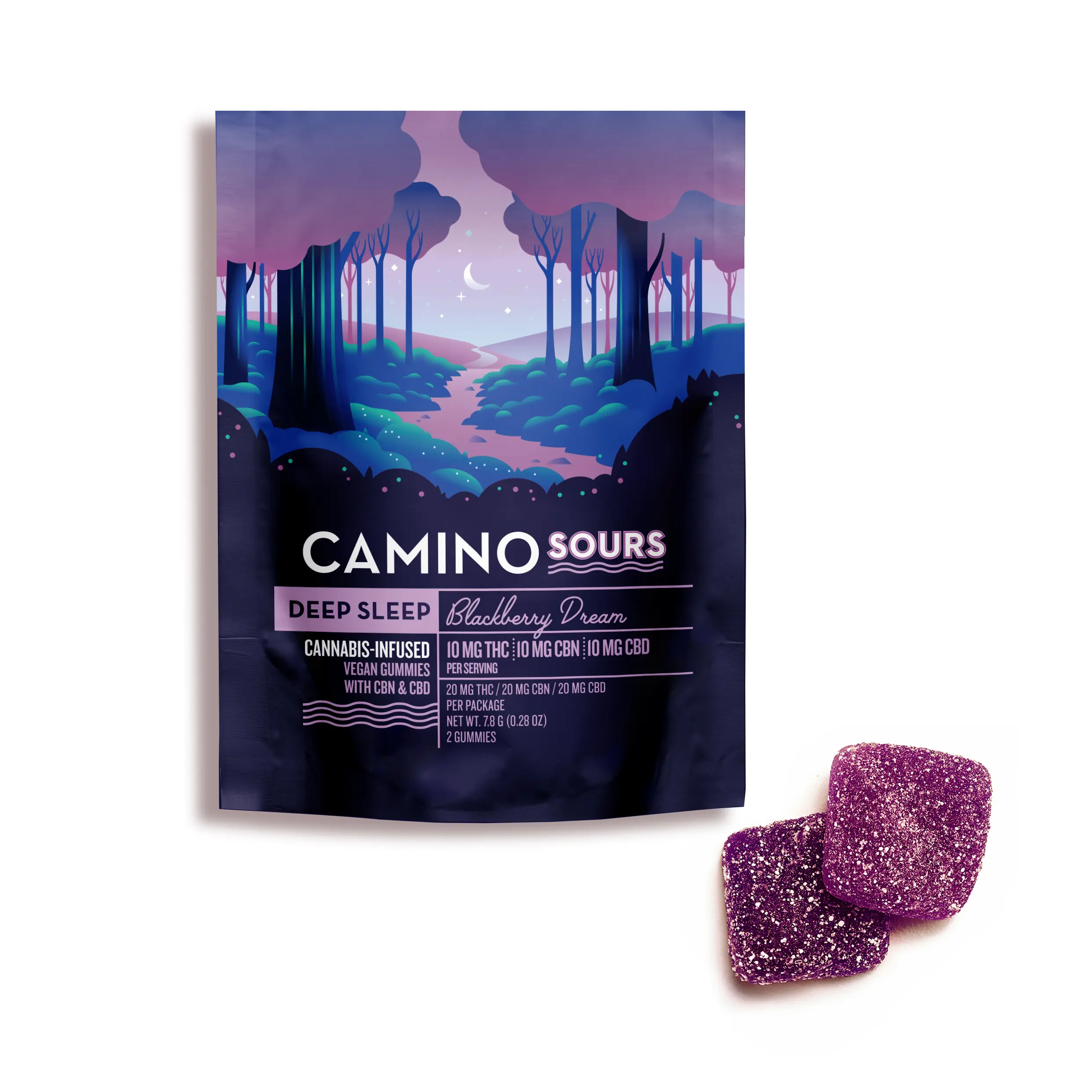 Camino – 1:1:1 'Deep Sleep' Blackberry Dream [2pk] (20mg CBD/20mg THC/20mg CBN)