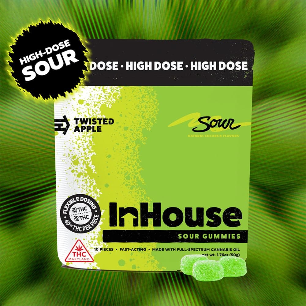 InHouse – Twisted Sour Apple [10pk] (400mg)