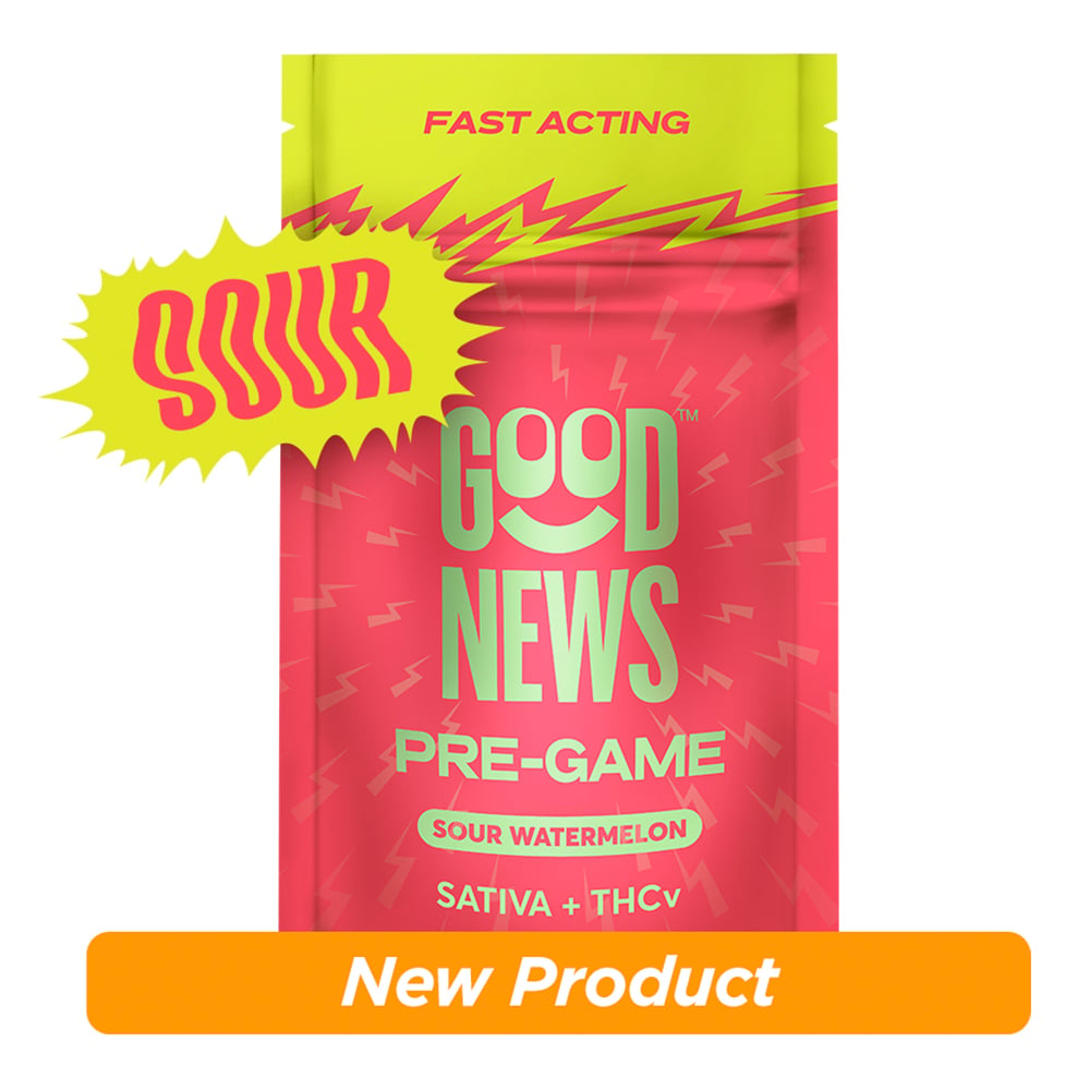 Good News™ – PRE-GAME Sour Watermelon [10pk] (100mg THC/50mg THCV)