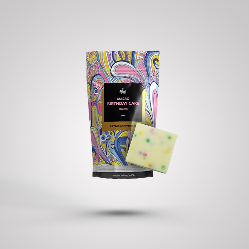 Nature's Grace and Wellness – NGW -- MACRO Birthday Cake -- Square - - 50mg
