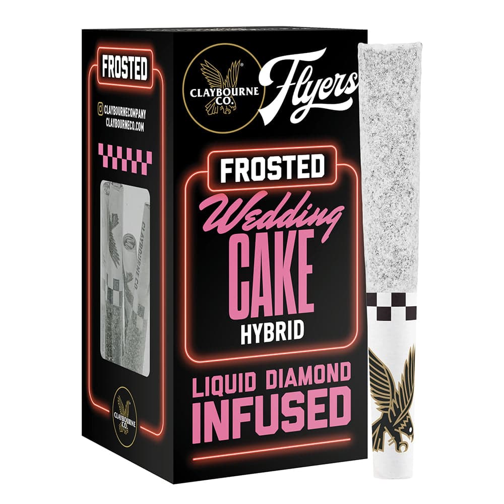 Claybourne – Wedding Cake (2.5g) - Diamond Frosted Flyers Pre-Rolls