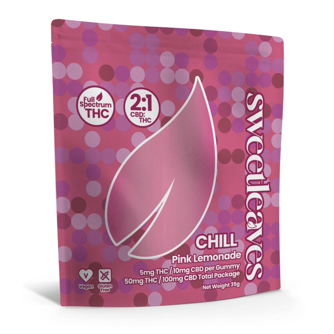Sweetleaves – 2:1 Chill Pink Lemonade [10pk] (100mg CBD/50mg THC)
