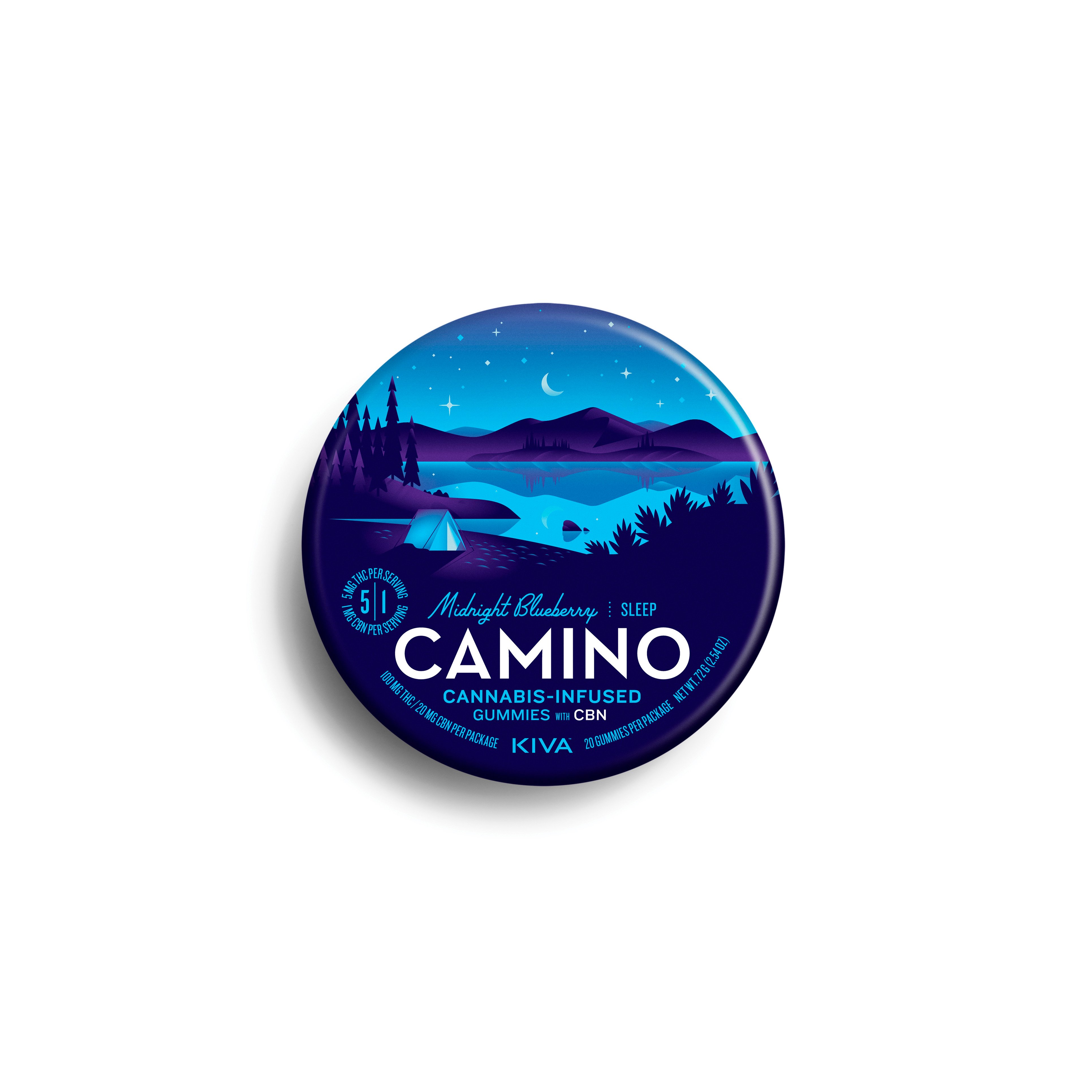 Camino – 5:1 'Sleep' Midnight Blueberry [20pk] (100mg THC/20mg CBN)