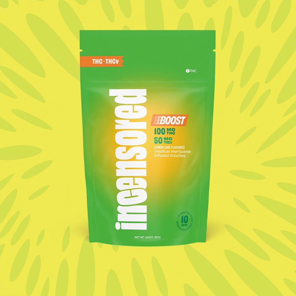 (inc)ensored – 2:1 Lemon Lime Boost + THCv [10pk] (100mg THC/50mg THCv)