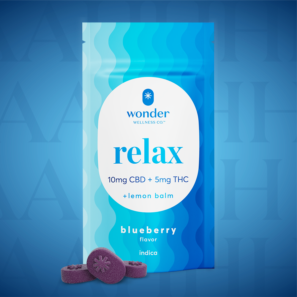 * Wonder Wellness Co.™ – *Wonder | Relax 2:1 Blueberry Gummies [20pk] (200mg CBD/100mg THC)