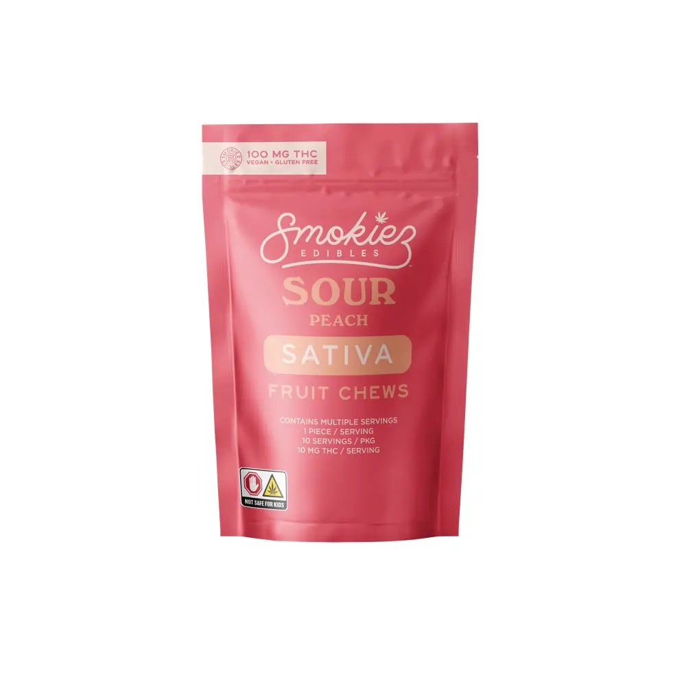 Smokiez – Sour Peach - Sativa [10pk] (100mg)