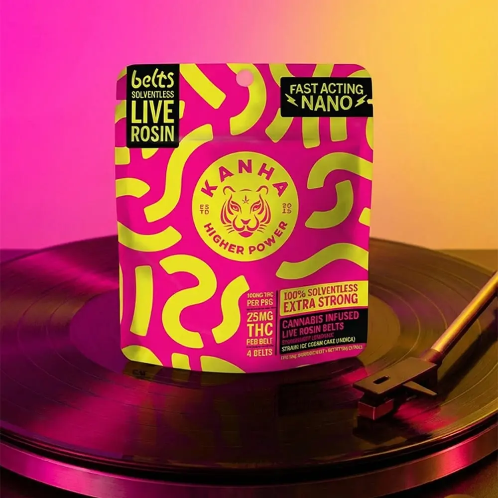 KANHA – Strawberry Lemonade Live Rosin Belts - Indica [4pk] (100mg)
