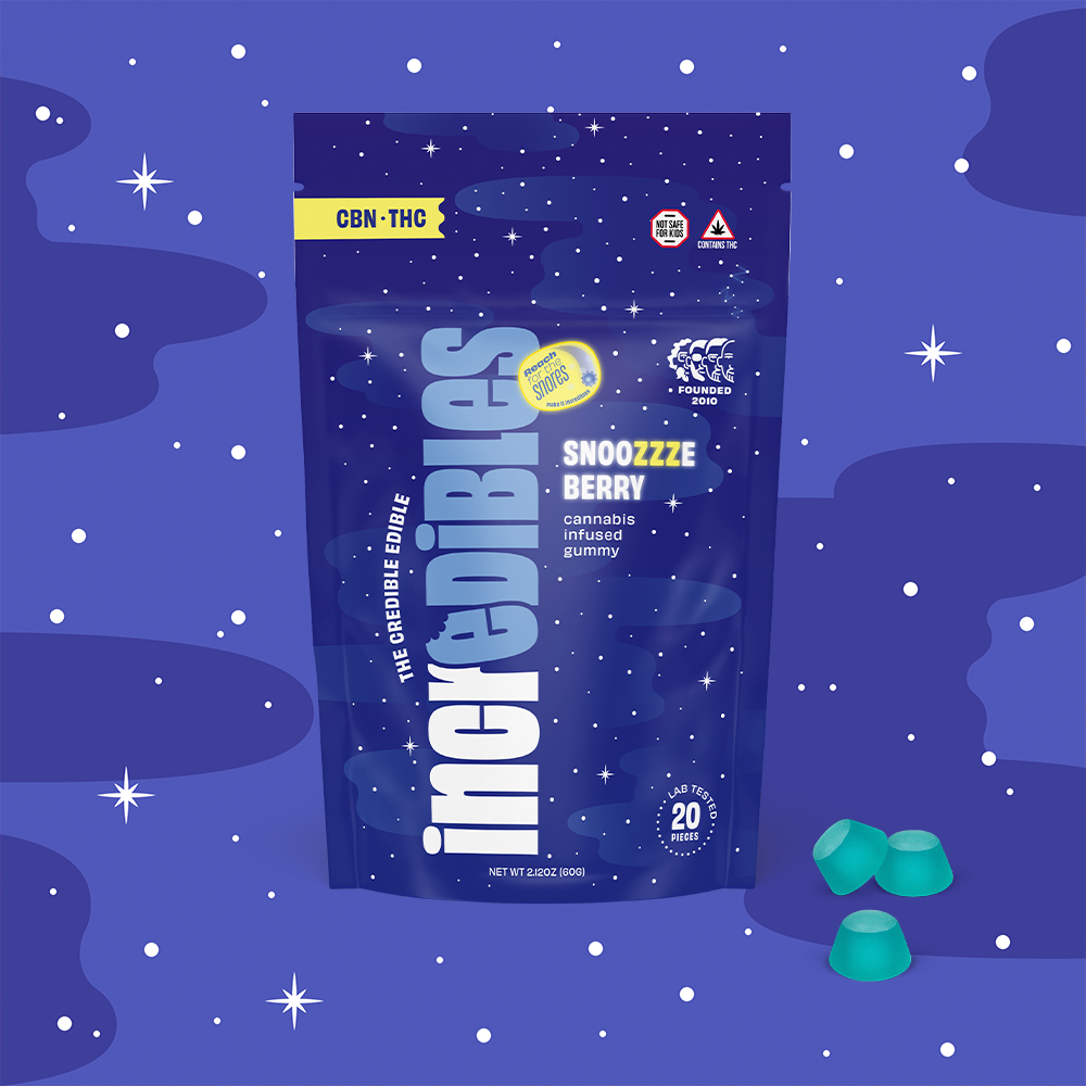 incredibles – 5:1 Snoozzzeberry + CBN [20pk] (100mg THC/20mg CBN)