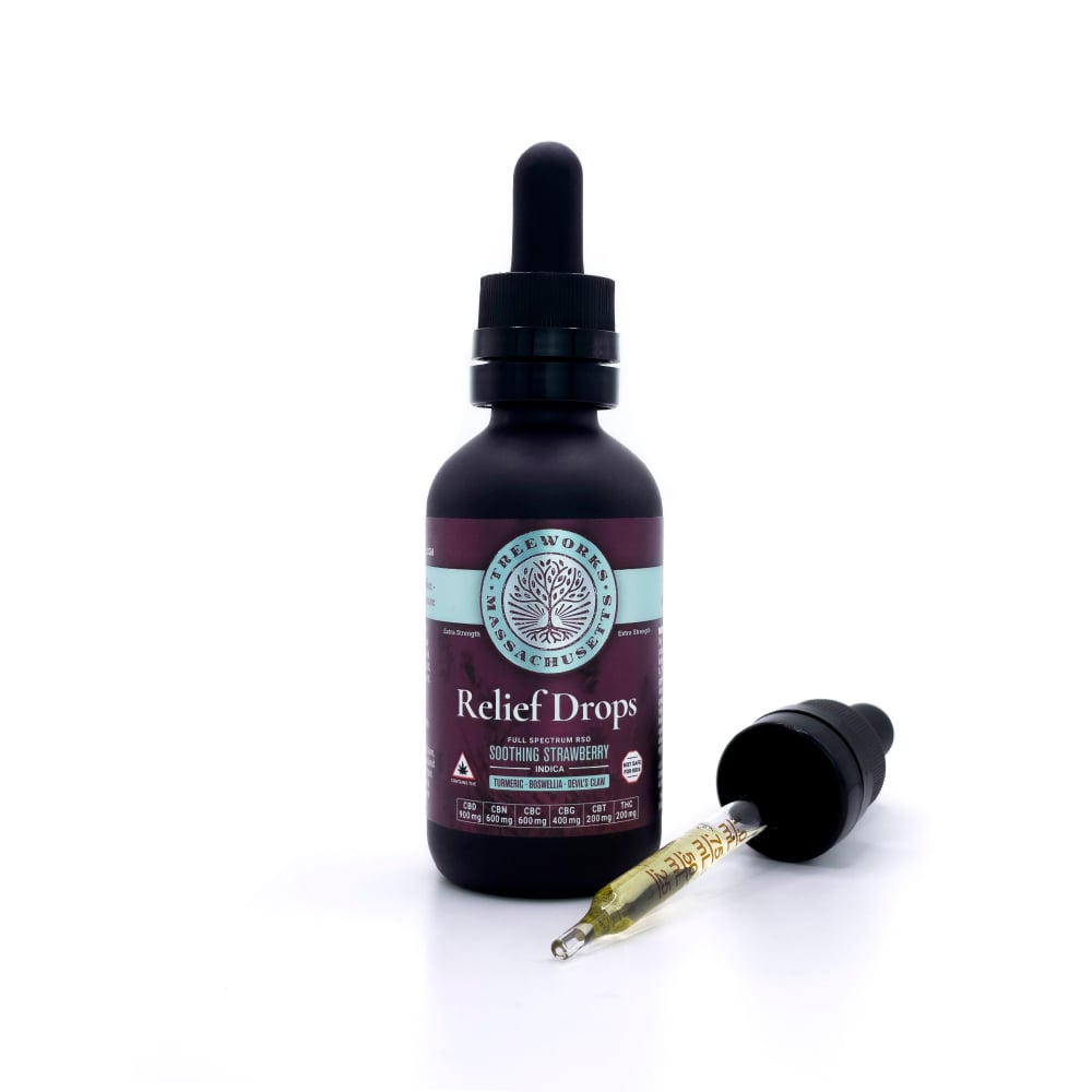 Treeworks – Relief Drops 2900mg TAC (900mg CBD | 600mg CBN | 600mg CBC | 400mg CBG | 200mg CBT | 200mg THC)