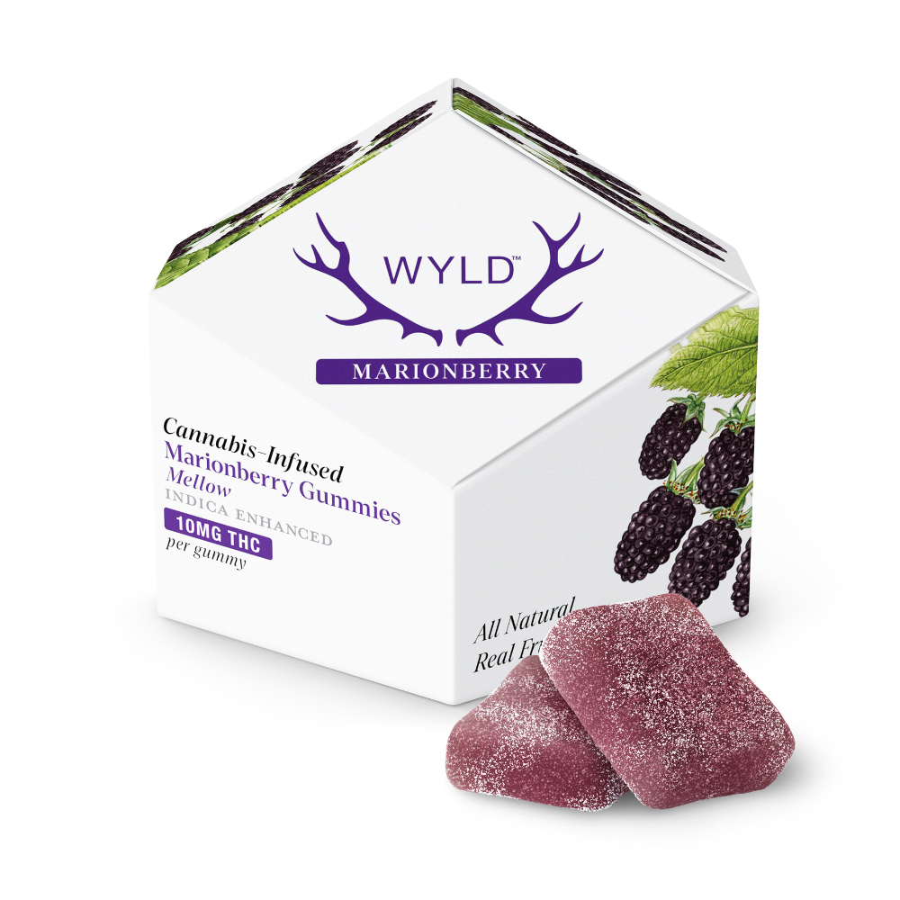 WYLD – Marionberry Indica Enhanced Gummies | 100mg THC