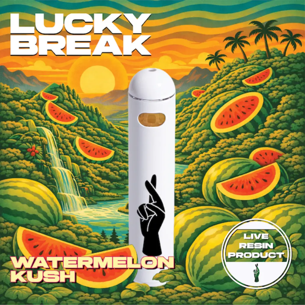 Lucky Break – Watermelon Kush Live Resin .5g Rechargeable 0128