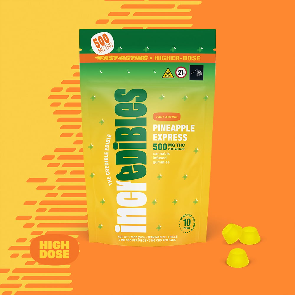incredibles – MEDICAL Fast-Acting Pineapple Express High Dose [10pk] (500mg)