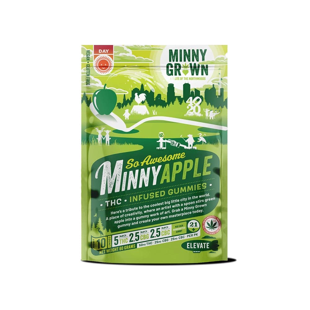 Minny Grown – So Awesome Minny-Apple 2:1:1 [10pk] (50mg THC/25mg CBG/25mg CBC)