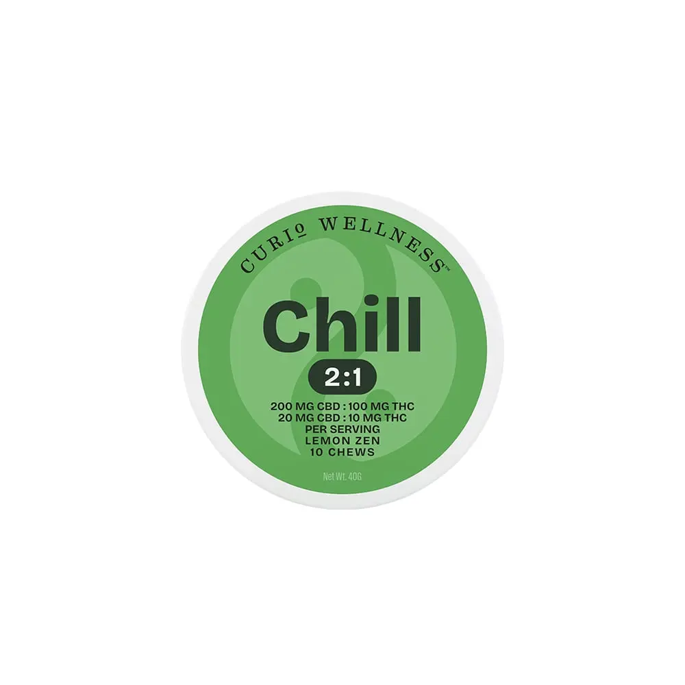 Curio Wellness – Chill 2:1 Lemon Zen [10pk] (200mg CBD/100mg THC)