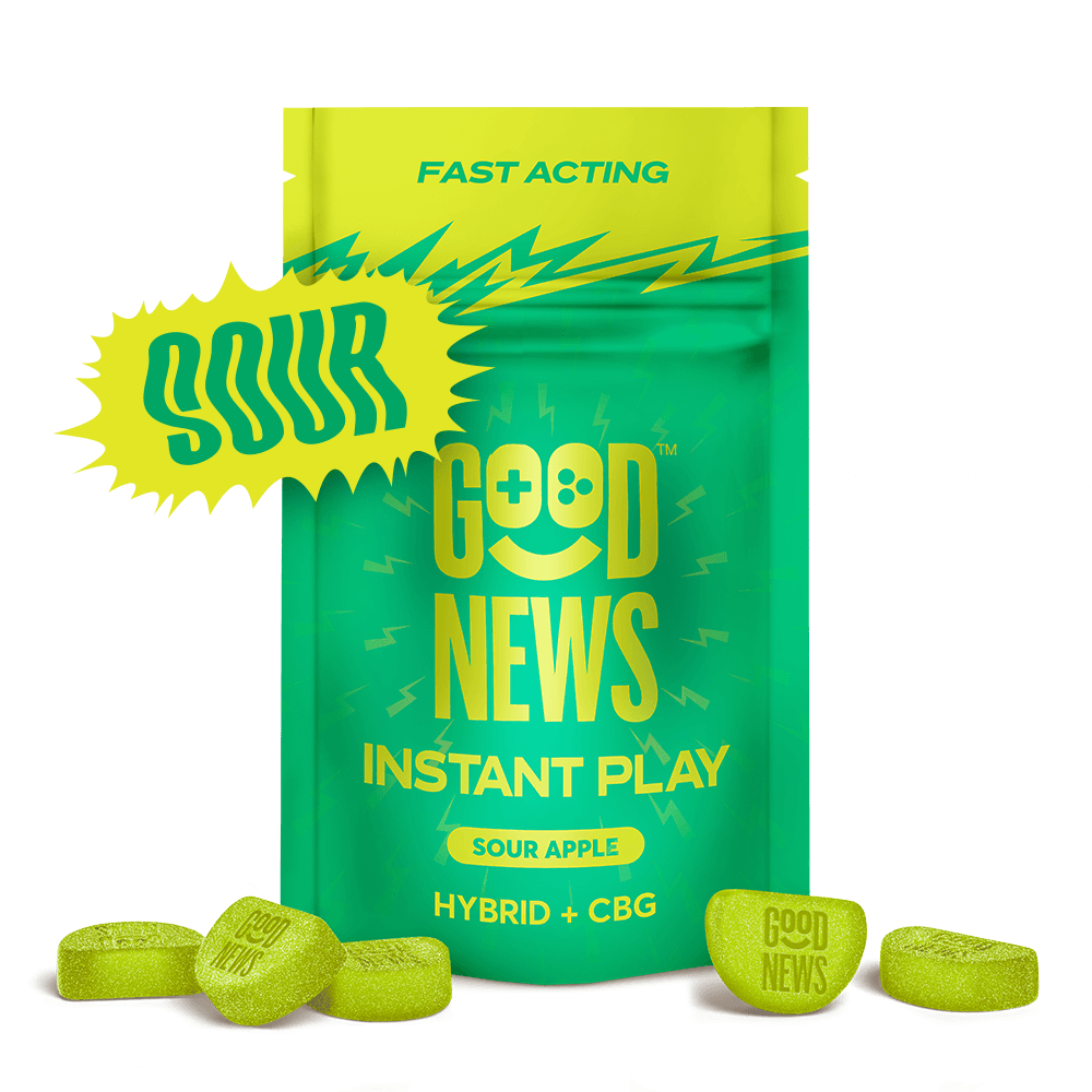 Good News™ – INSTANT PLAY Sour Apple [10pk] (100mg THC/50mg CBG)