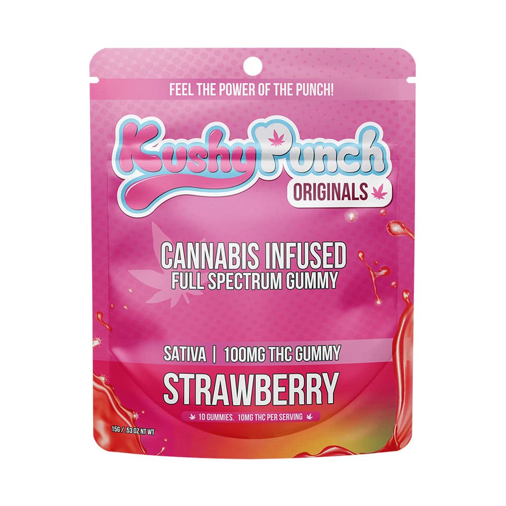 Kushy Punch – Strawberry - Sativa [10pk] (100mg)
