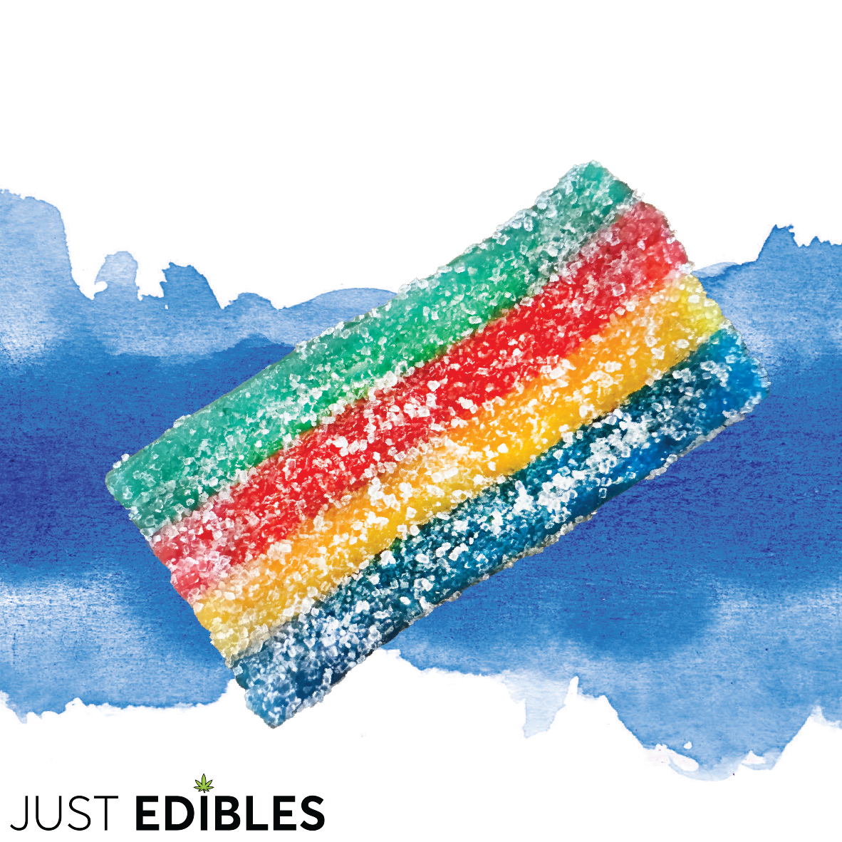 Just Edibles – Sleep Sour Belt Bites – 1:1:1 THC:CBD:CBN (20pk | 5mg Each | 100mg THC Total)