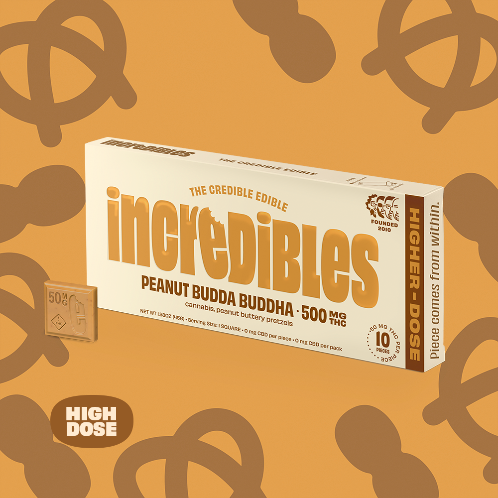 incredibles – Peanut Budda Buddha High Dose Bar [10pk] (500mg)